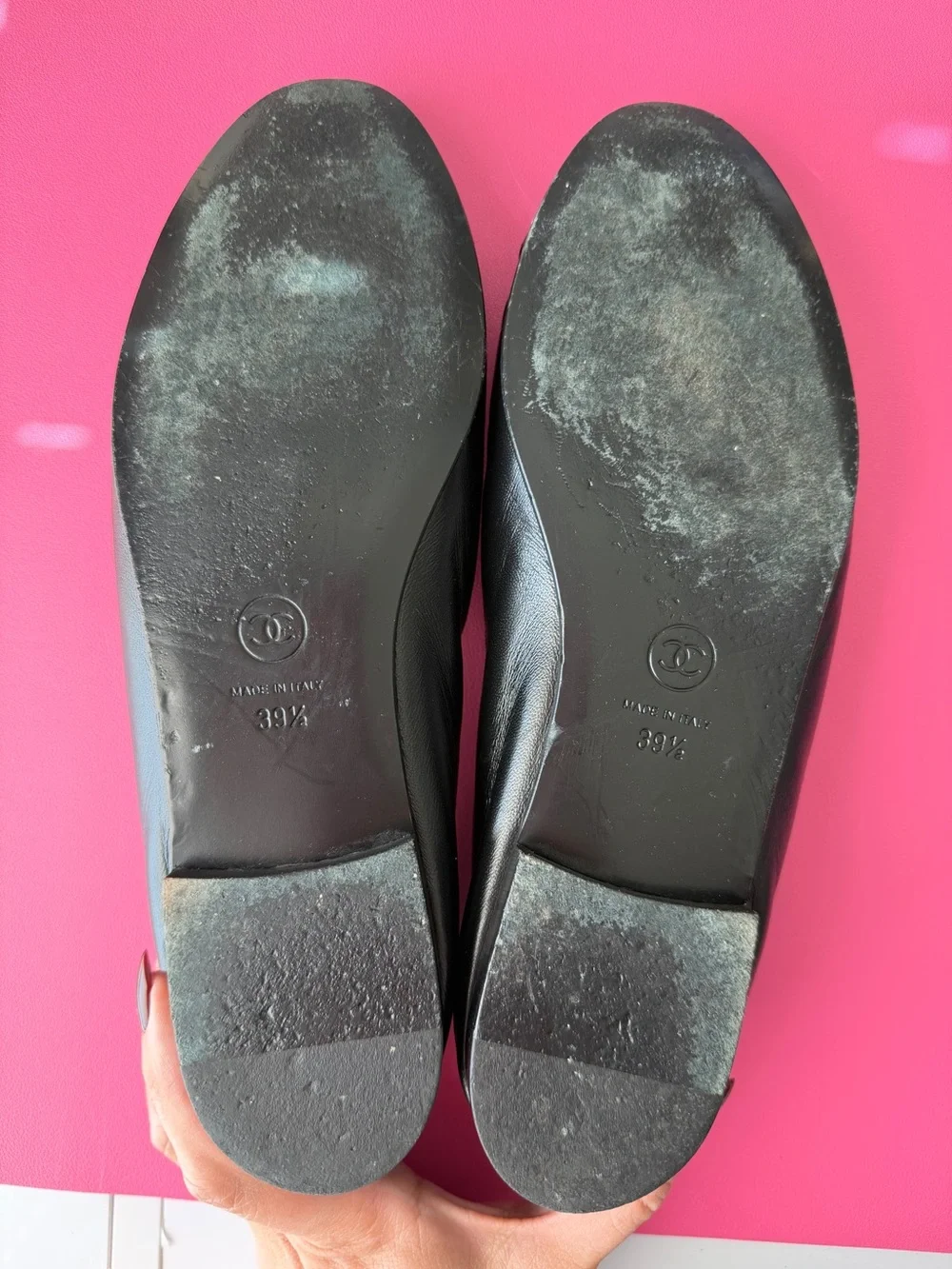 CHANEL Ballet Flats Lambskin & Patent Calfskin